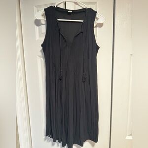 Old Navy Black Flowy Tank Dress Keyhole Top Small